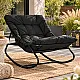 Black garden armchair with cushion by MultiGarden