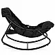 Black garden armchair with cushion by MultiGarden