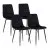 A set of 4 black chairs for the dining room and living room