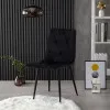 Valgomojo ir svetainės  juodos spalvos 4 kėdžių komplektas Foteliai ir kėdės ModernHome
