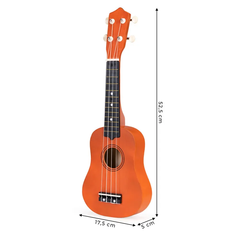 Medinė ukulelė vaikams Muzikos instrumentai ECOTOYS