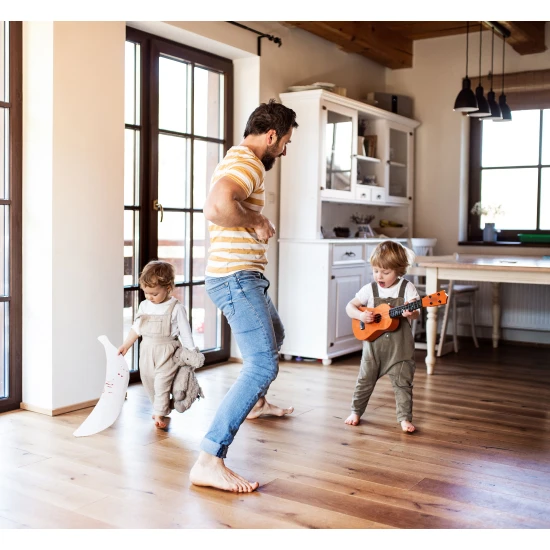 Medinė ukulelė vaikams Muzikos instrumentai ECOTOYS