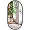 Oval mirror with black frame 100 x 50 cm