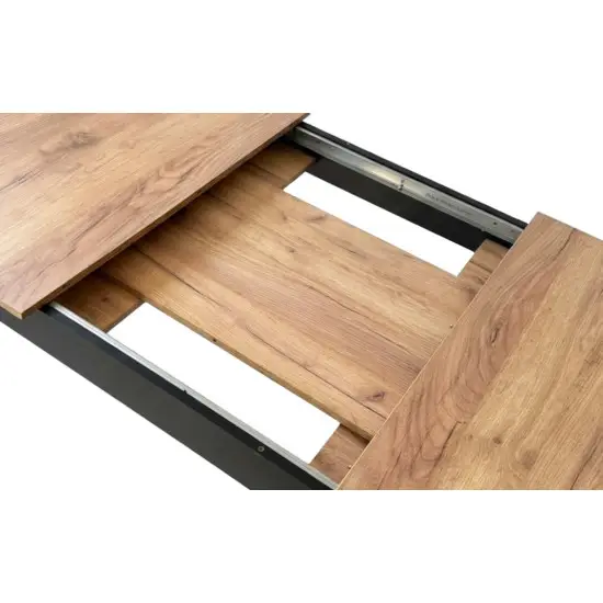 Stačiakampis išskleidžiamas stalas120–160 × 80 cm, iš natūralaus ąžuolo