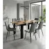 Rectangular folding table120-160 × 80 cm, in natural oak