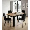 Rectangular folding table120-160 × 80 cm, in natural oak