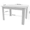 Rectangular folding table120-160 × 80 cm, in natural oak
