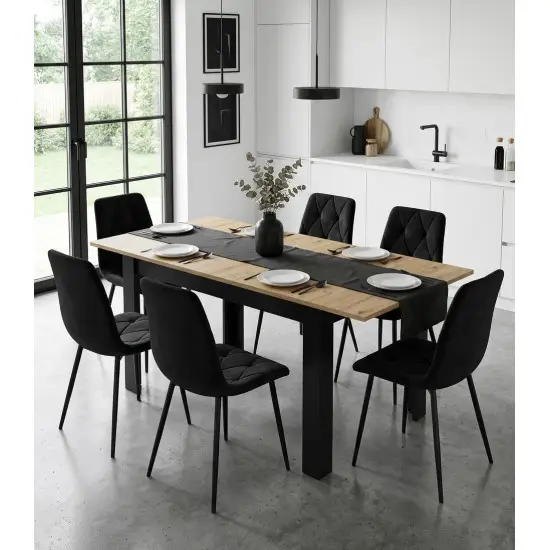 Stačiakampis išsiskleidžiamas stalas 120–160 × 80 cm
