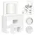 Dressing table with mirror and LED lighting + stool ModernHome