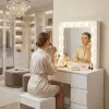 Туалетный столик с зеркалом и светодиодной подсветкой + табурет ModernHome