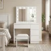 Туалетный столик с зеркалом и светодиодной подсветкой + табурет ModernHome