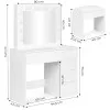 Туалетный столик с зеркалом и светодиодной подсветкой + табурет ModernHome