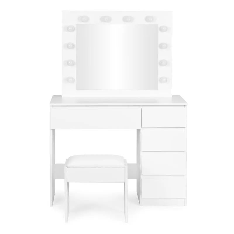 Туалетный столик с зеркалом и светодиодной подсветкой + табурет ModernHome