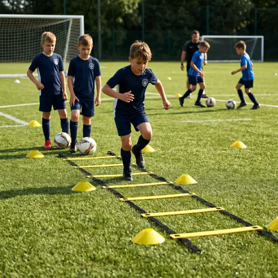 6 m futbolo treniruočių rinkinys su kūgiais ir maišeliu MOVEPRO