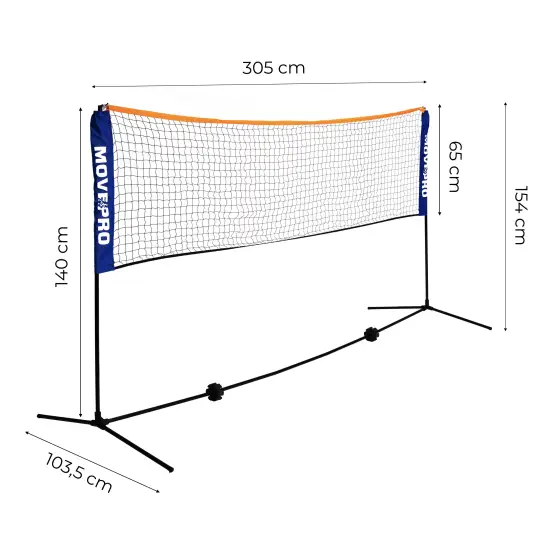 Sulankstomas 3-in-1tinklas 305 x 140 cm MOVEPRO