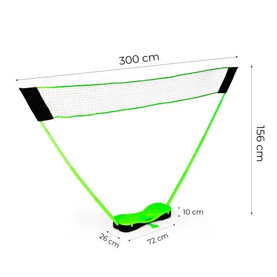 Badmintono rinkinys su sulankstomu tinklu 300 x 156 cm MOVEPRO
