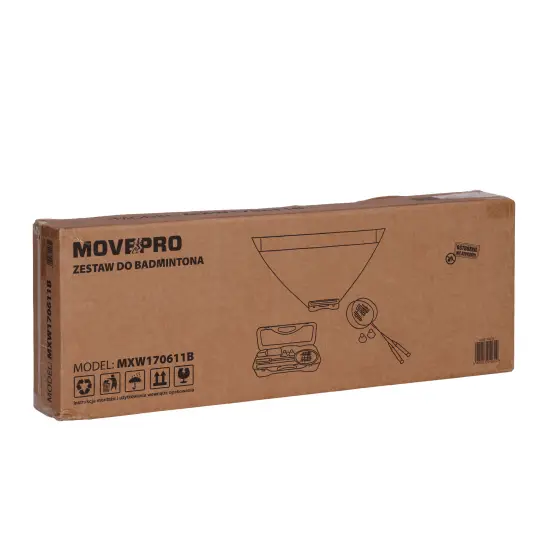 Badmintono rinkinys su sulankstomu tinklu 300 x 156 cm MOVEPRO