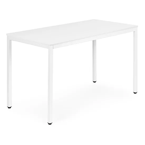 Baltas virtuvės / valgomojo stalas 120 x 60 cm