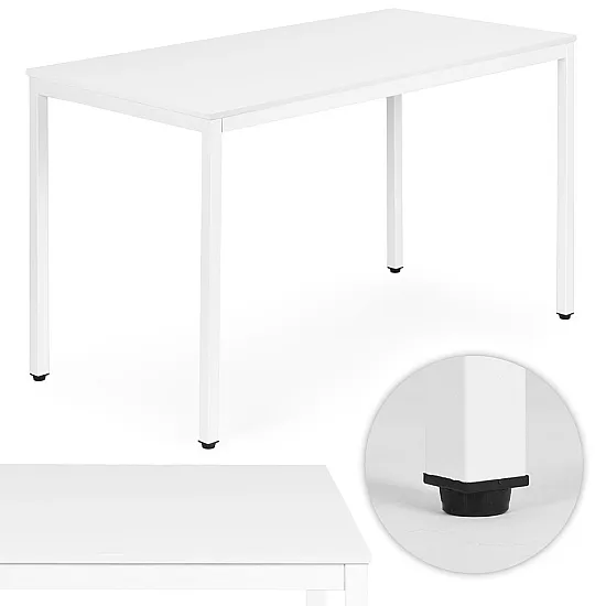 Baltas virtuvės / valgomojo stalas 120 x 60 cm