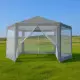 Pilka sodo palapinė 2x2x2 m su tinkleliu nuo uodų MultiGarden
