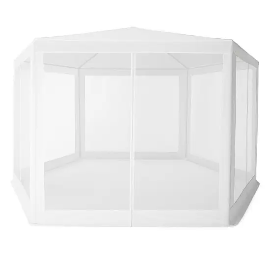 Balta sodo palapinė 2x2x2 m su tinkleliu nuo uodų MultiGarden