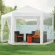 Balta sodo palapinė 2x2x2 m su tinkleliu nuo uodų MultiGarden