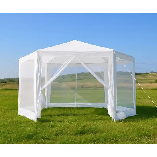 Balta sodo palapinė 2x2x2 m su tinkleliu nuo uodų MultiGarden