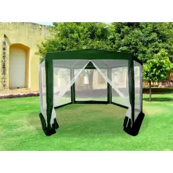 Žalia sodo palapinė 2x2x2 m su tinkleliu nuo uodų MultiGarden