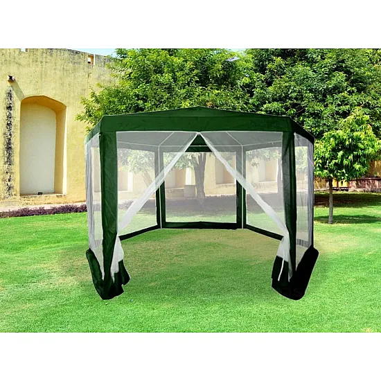 Žalia sodo palapinė 2x2x2 m su tinkleliu nuo uodų MultiGarden