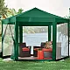 Žalia sodo palapinė 2x2x2 m su tinkleliu nuo uodų MultiGarden