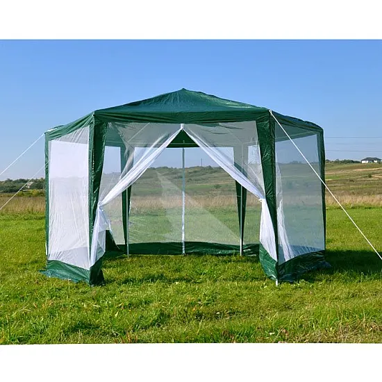Žalia sodo palapinė 2x2x2 m su tinkleliu nuo uodų MultiGarden