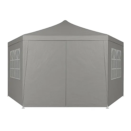 Pilka sodo palapinė 2x2x2 m su langais MultiGarden