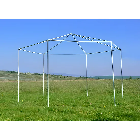 Pilka sodo palapinė 2x2x2 m su langais MultiGarden