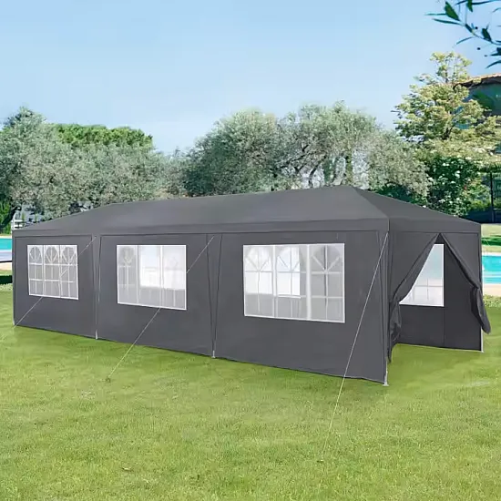Pilka sodo palapinė 3x9 m 8 sienų MultiGarden