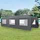Pilka sodo palapinė 3x9 m 8 sienų MultiGarden