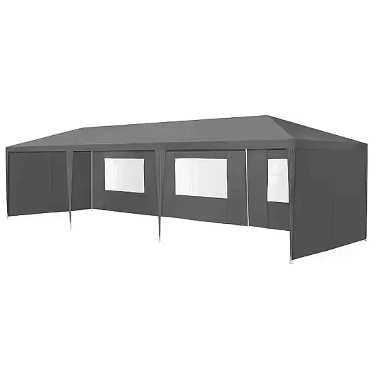 Pilka sodo palapinė 3x9 m 8 sienų MultiGarden