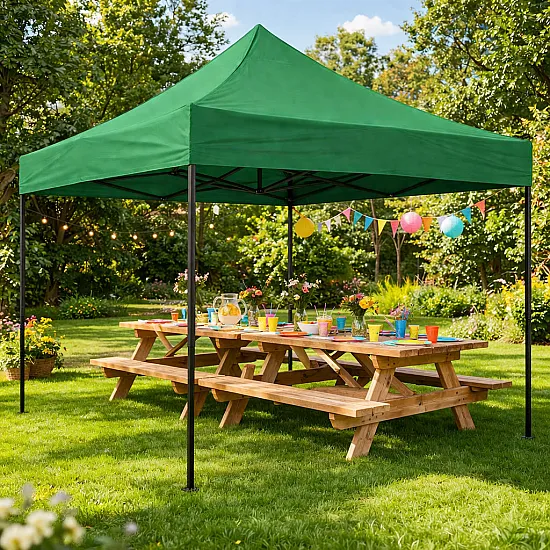 Automatinė pavėsinė-palapinė sodui žalios spalvos MultiGarden