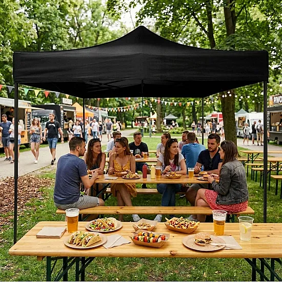 Automaattinen puutarhateltta 3x3 m musta MultiGarden