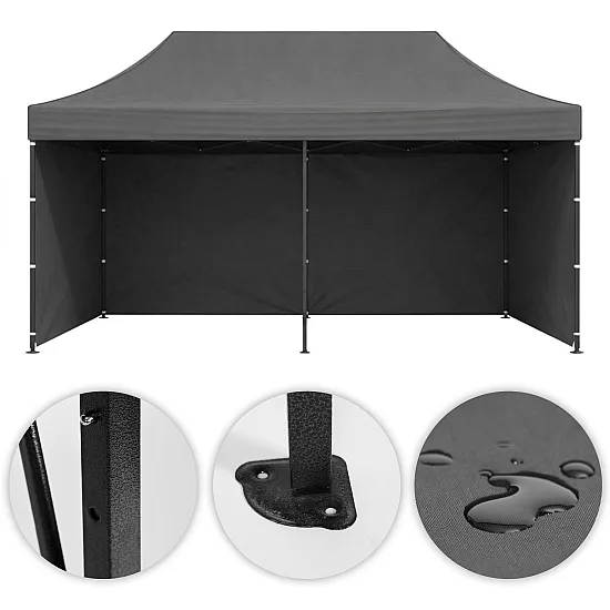 Automatically assembled garden gazebo 3×6 m grey MultiGarden