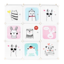 Vaikiška spintelė su 9 lentynomis