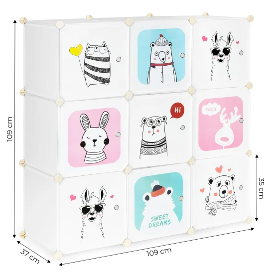 Vaikiška spintelė su 9 lentynomis Vaikų baldai ModernHome