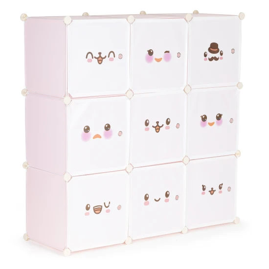 Children's storage cabinet with 9 shelves Vaikų baldai ModernHome