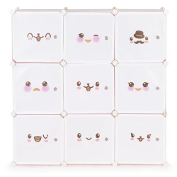 Vaikų daiktų spintelė su 9 lentynomis