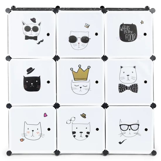 Children's storage cabinet with 9 shelves Vaikų baldai ModernHome