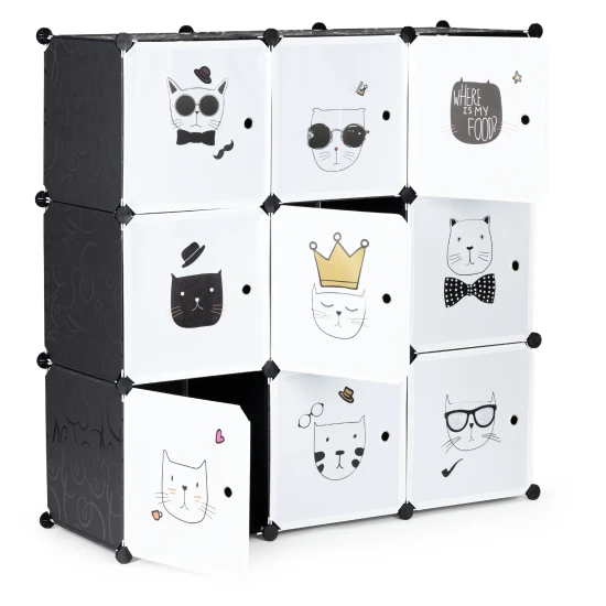 Children's storage cabinet with 9 shelves Vaikų baldai ModernHome