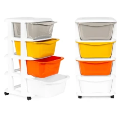 Daiktų laikymo organizatorius su 4 išstumiamomis dėžėmis