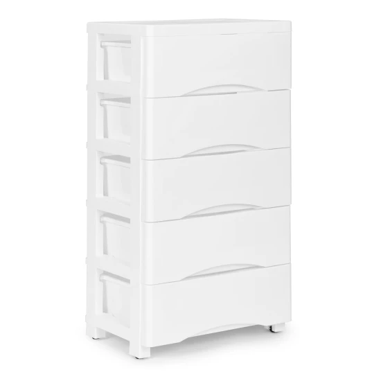 5 lentynų balta komoda Vaikų baldai ModernHome