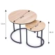 Set of 2 coffee tables round loft design ModernHome