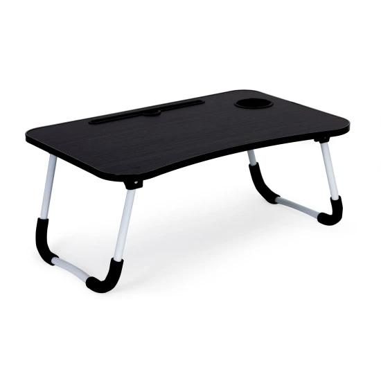 Juodas nešiojamojo kompiuterio stovas 60x40 cm Stalai ir kavos staliukai ModernHome