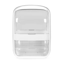 Valge kosmeetikakast sahtlitega